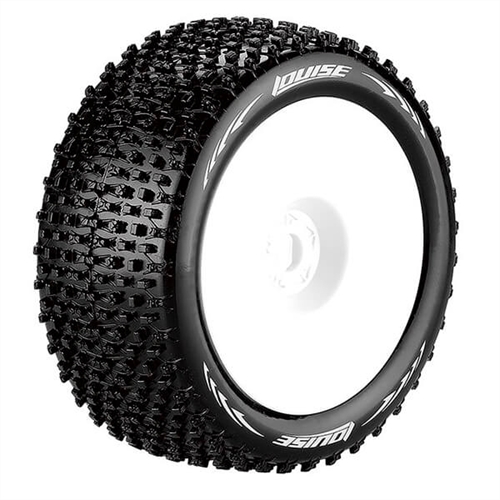 LOUISE RC T-PIRATE 1/8 FR/RR SOFT 1/2" OFFSET WHITE